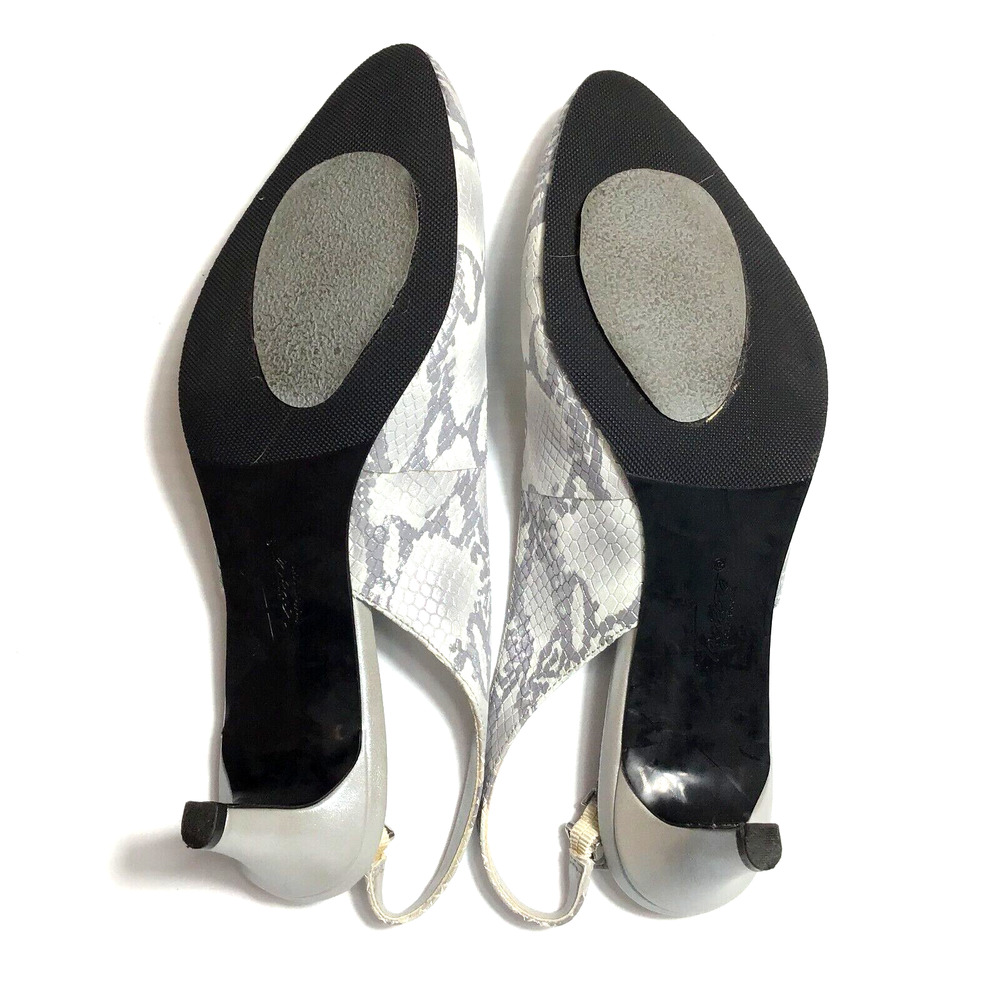 Trotters Keely Women's Sling Back Pump - Snake Gray and White Pattern - 8.5M - Picture 4 of 5